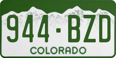 CO license plate 944BZD