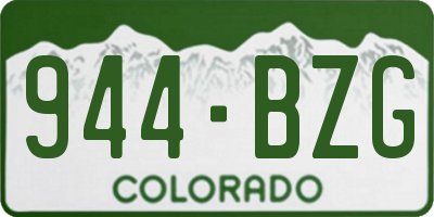 CO license plate 944BZG