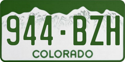 CO license plate 944BZH