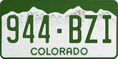 CO license plate 944BZI