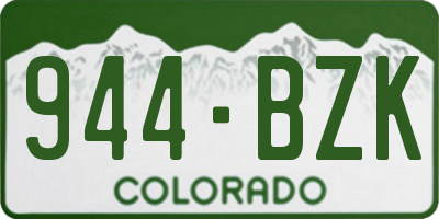 CO license plate 944BZK