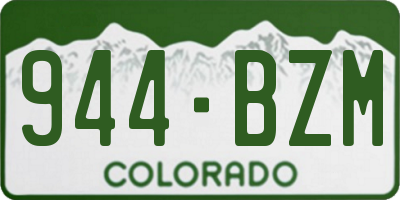 CO license plate 944BZM