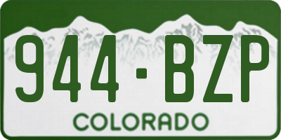 CO license plate 944BZP