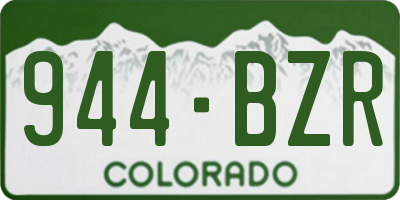 CO license plate 944BZR