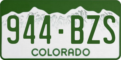 CO license plate 944BZS