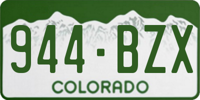 CO license plate 944BZX