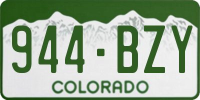 CO license plate 944BZY