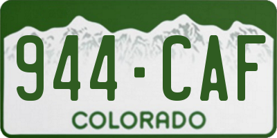 CO license plate 944CAF