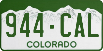 CO license plate 944CAL