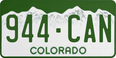 CO license plate 944CAN