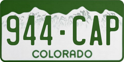 CO license plate 944CAP