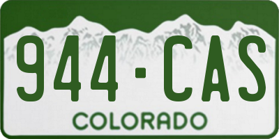 CO license plate 944CAS