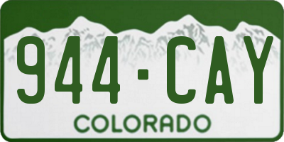 CO license plate 944CAY