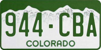 CO license plate 944CBA
