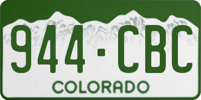 CO license plate 944CBC