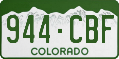 CO license plate 944CBF