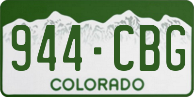 CO license plate 944CBG