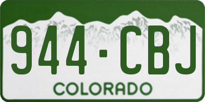 CO license plate 944CBJ