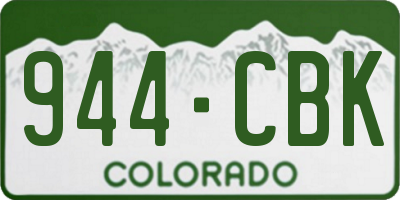 CO license plate 944CBK