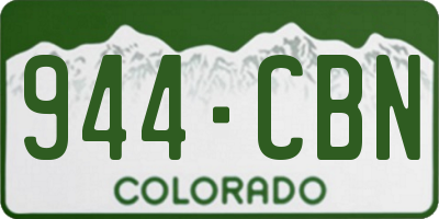 CO license plate 944CBN