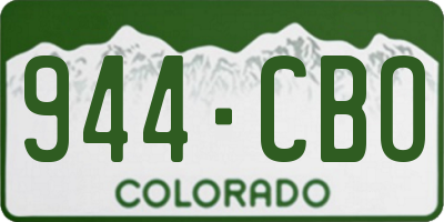 CO license plate 944CBO