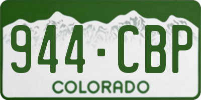 CO license plate 944CBP