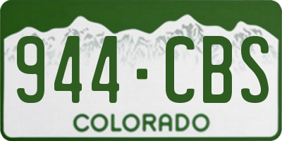CO license plate 944CBS