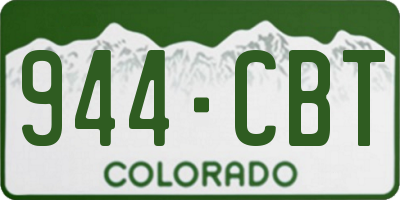CO license plate 944CBT