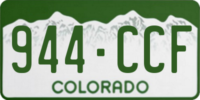 CO license plate 944CCF