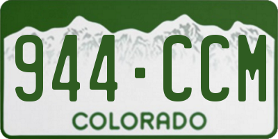CO license plate 944CCM
