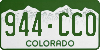 CO license plate 944CCO