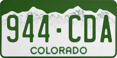 CO license plate 944CDA