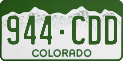 CO license plate 944CDD