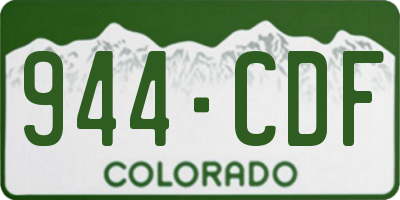 CO license plate 944CDF
