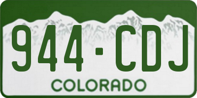 CO license plate 944CDJ