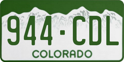 CO license plate 944CDL