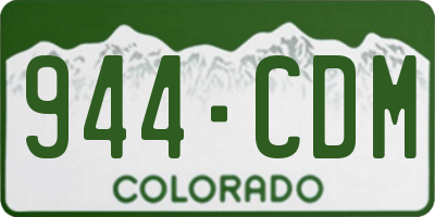 CO license plate 944CDM