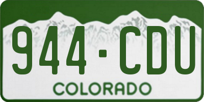 CO license plate 944CDU