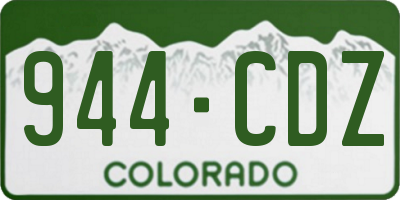 CO license plate 944CDZ