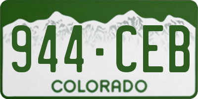 CO license plate 944CEB