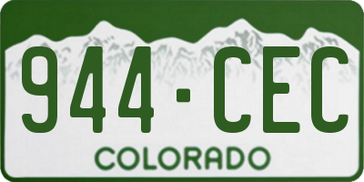 CO license plate 944CEC