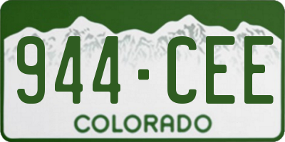 CO license plate 944CEE