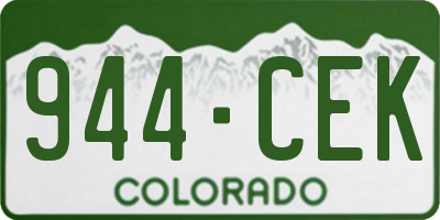 CO license plate 944CEK