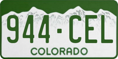 CO license plate 944CEL