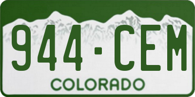 CO license plate 944CEM
