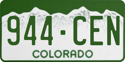 CO license plate 944CEN