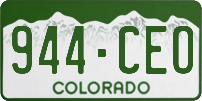 CO license plate 944CEO
