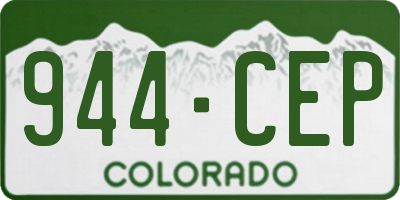 CO license plate 944CEP