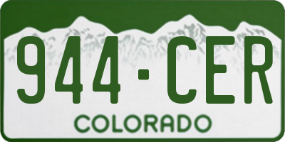 CO license plate 944CER