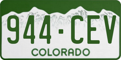 CO license plate 944CEV